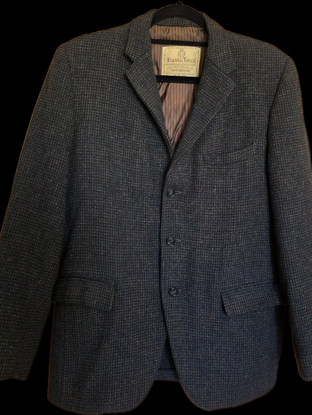 Vintage Harris Tweed 100% Scottish Wool Handwoven Suit Jacket